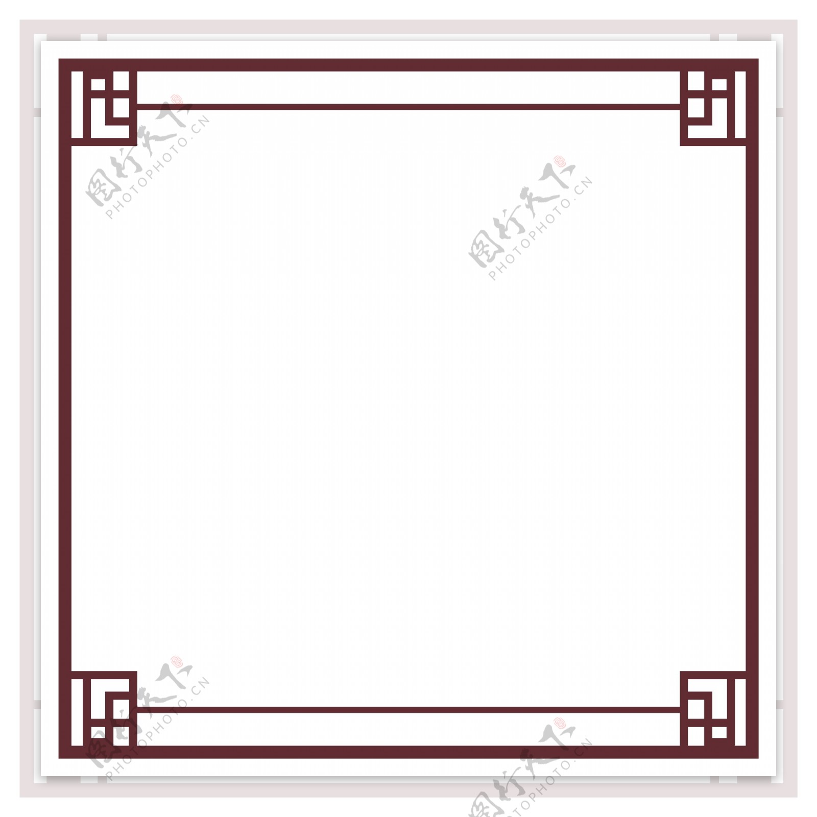 中国风古典园林式边框