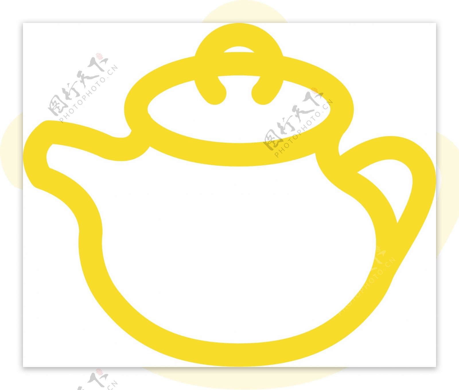 黄色水壶图标免扣图