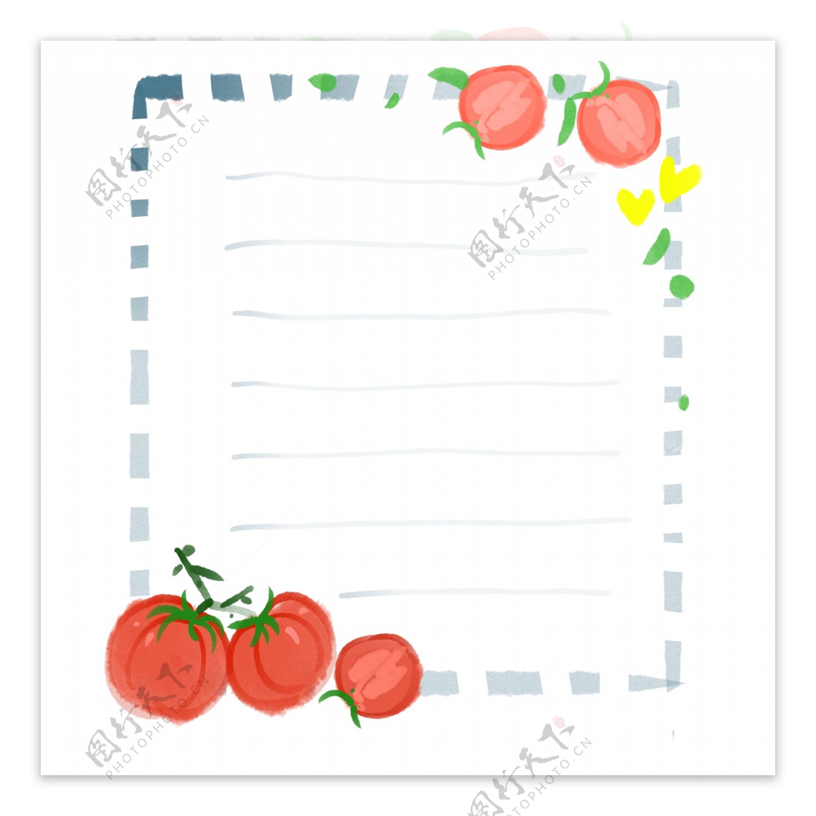卡通蔬菜西红柿边框
