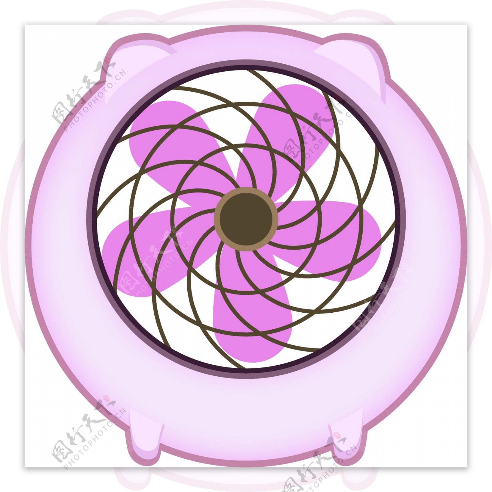 紫色圆形小风扇