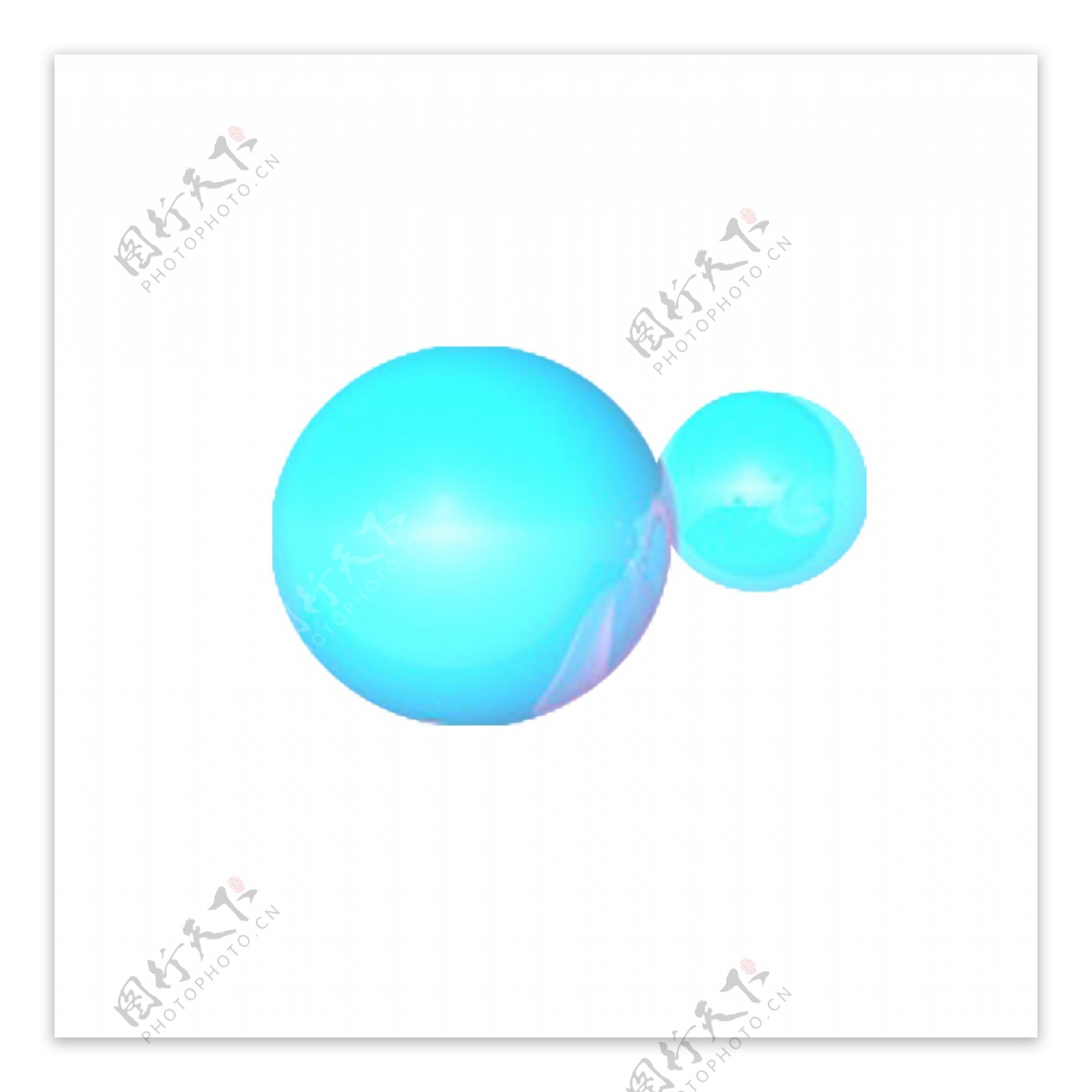 水蓝色球体装饰