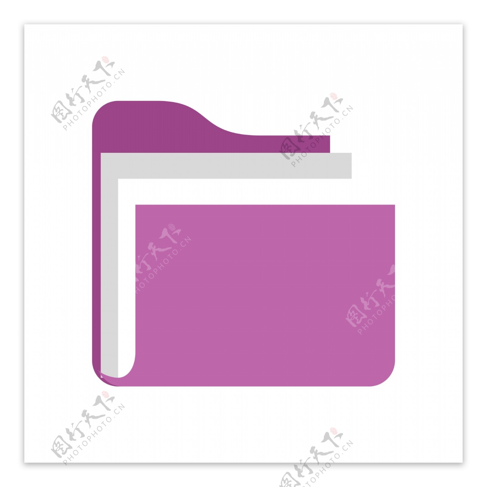 紫色文件夹图标素材