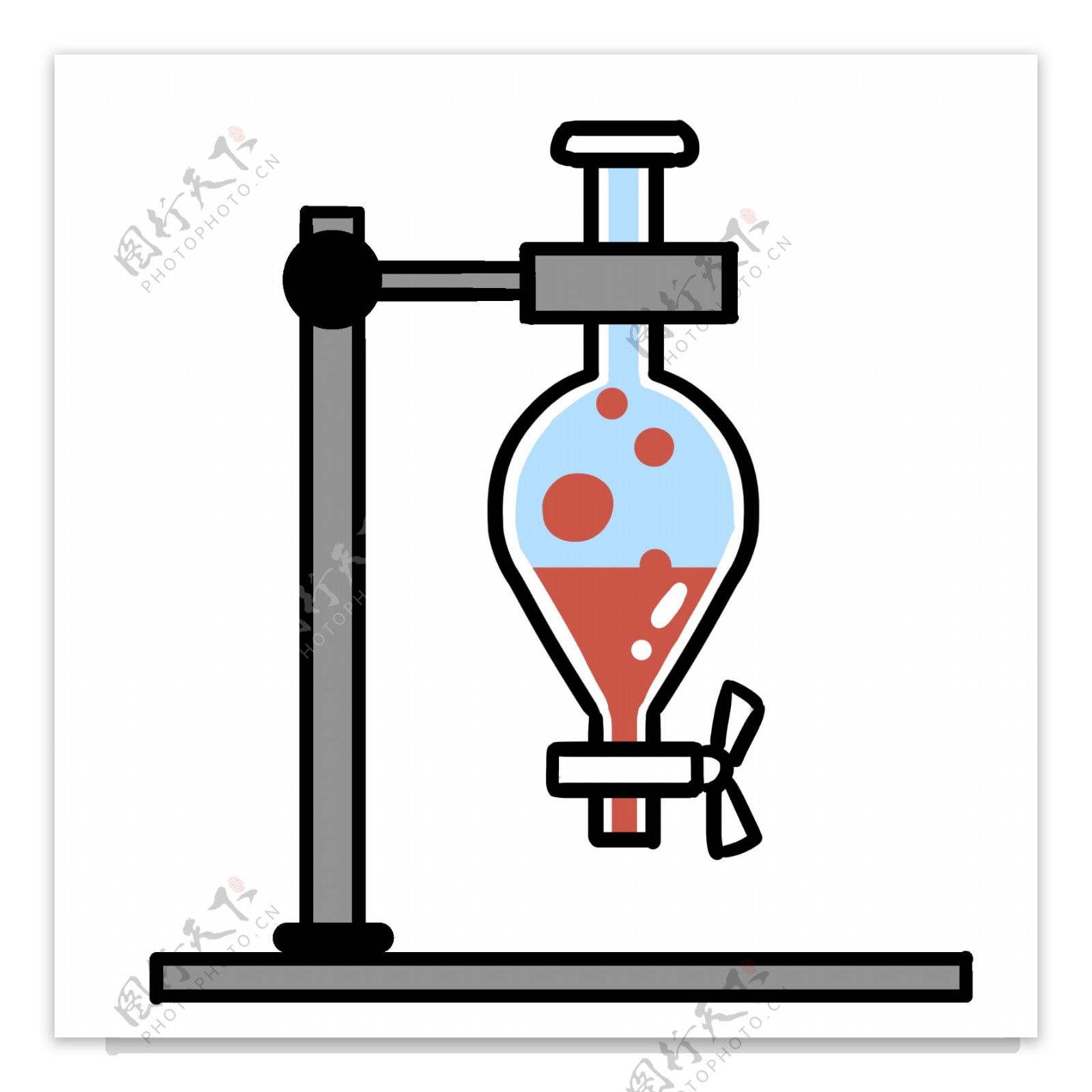 化学实验漏斗插画
