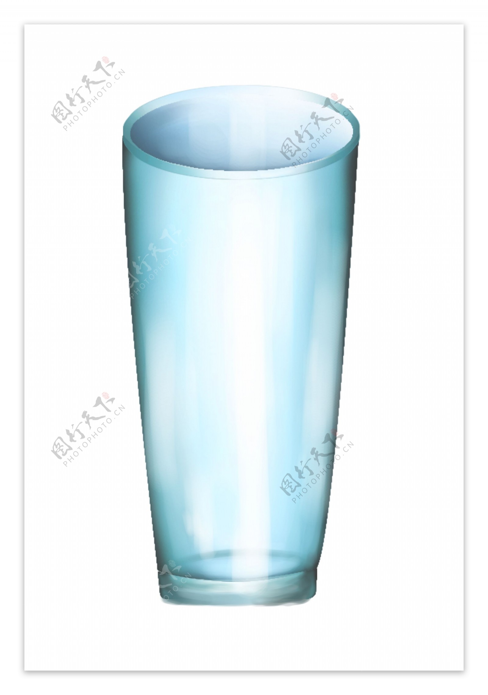 蓝色玻璃杯子容器