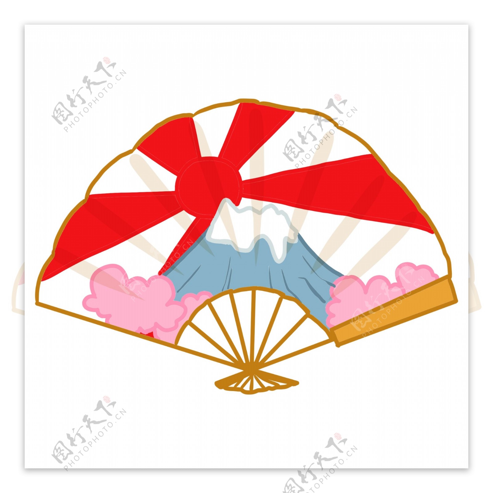 日本和风折扇插画