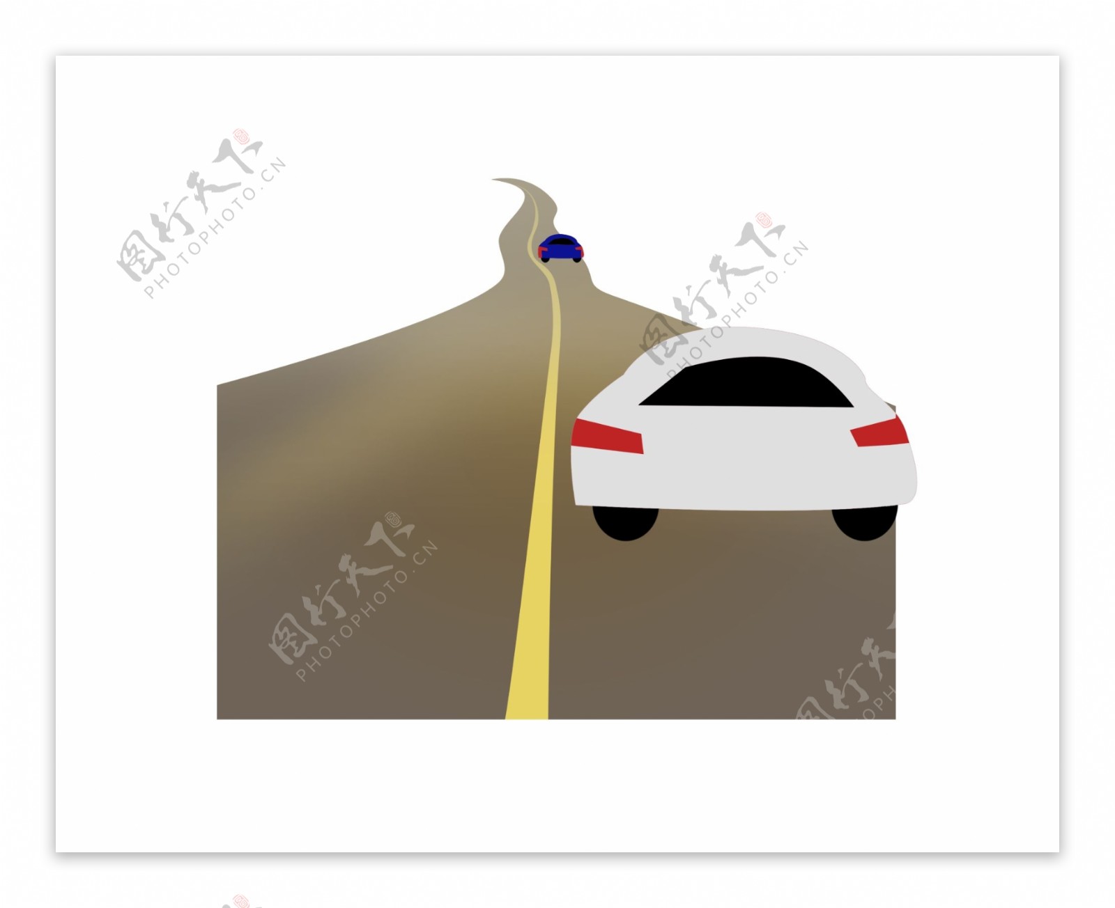 车辆和高速公路插画