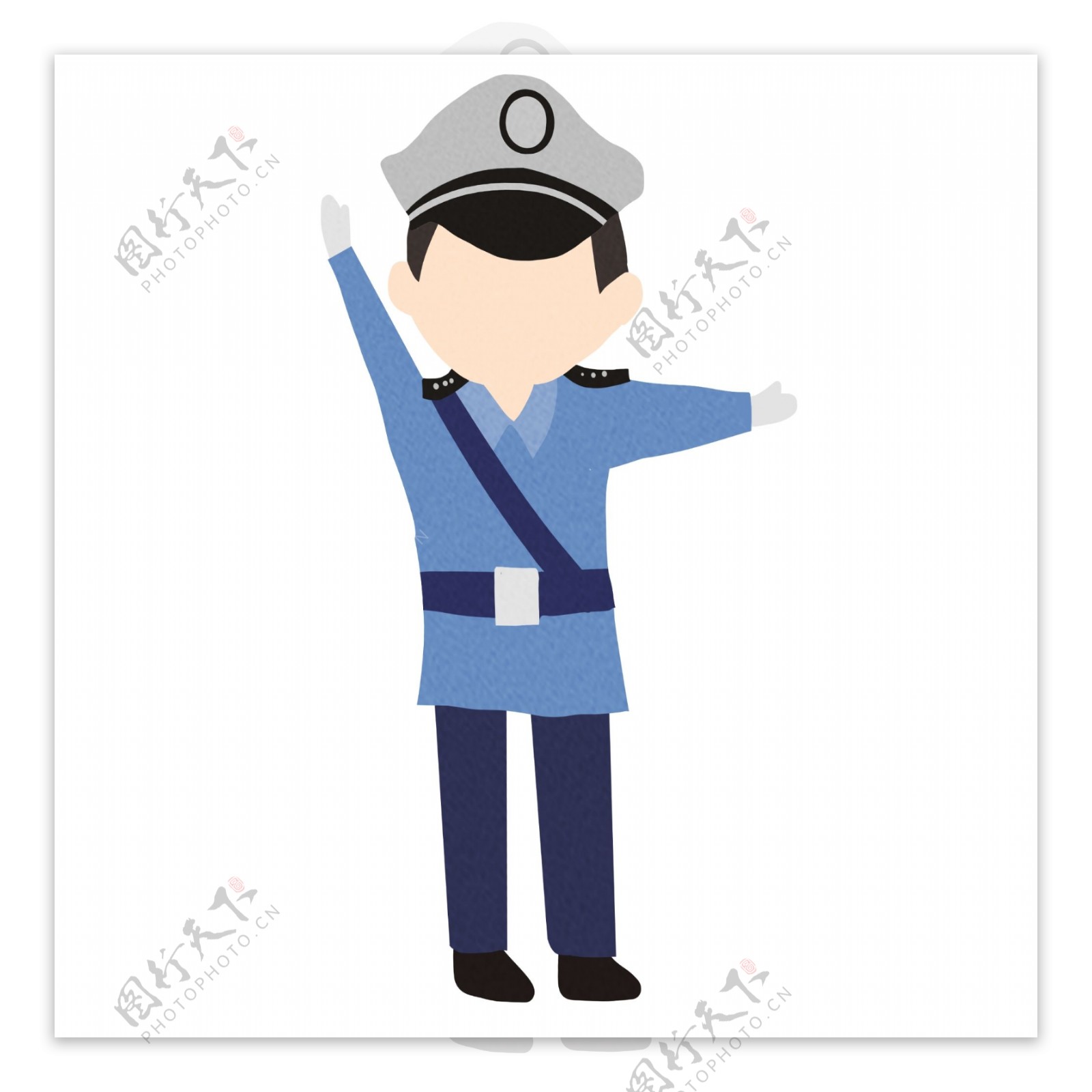 帅气的警察装饰插画