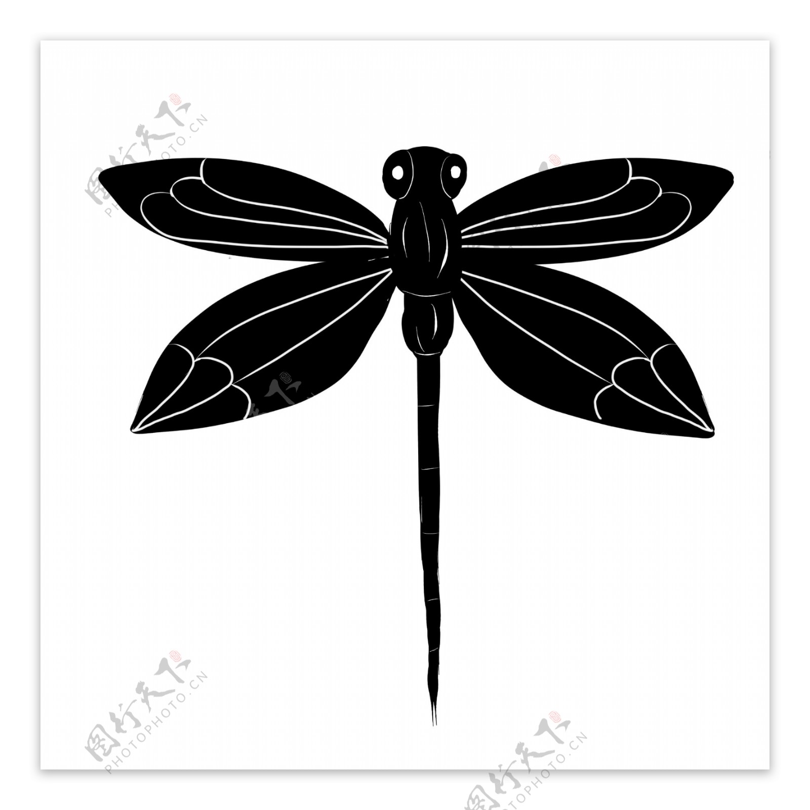 蜻蜓纹身装饰插画