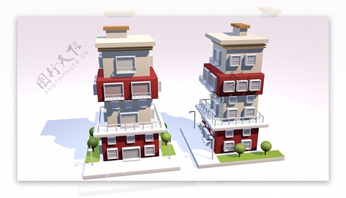 卡通房屋C4D模型