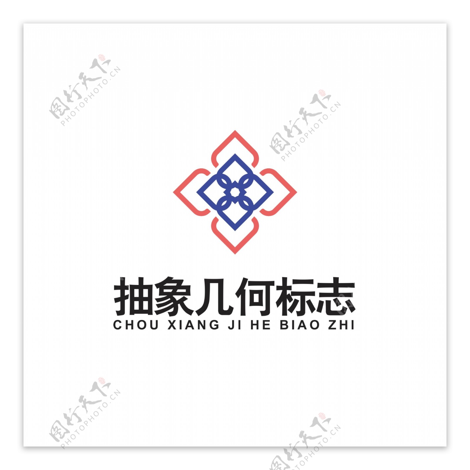 抽象几何线条图案logo