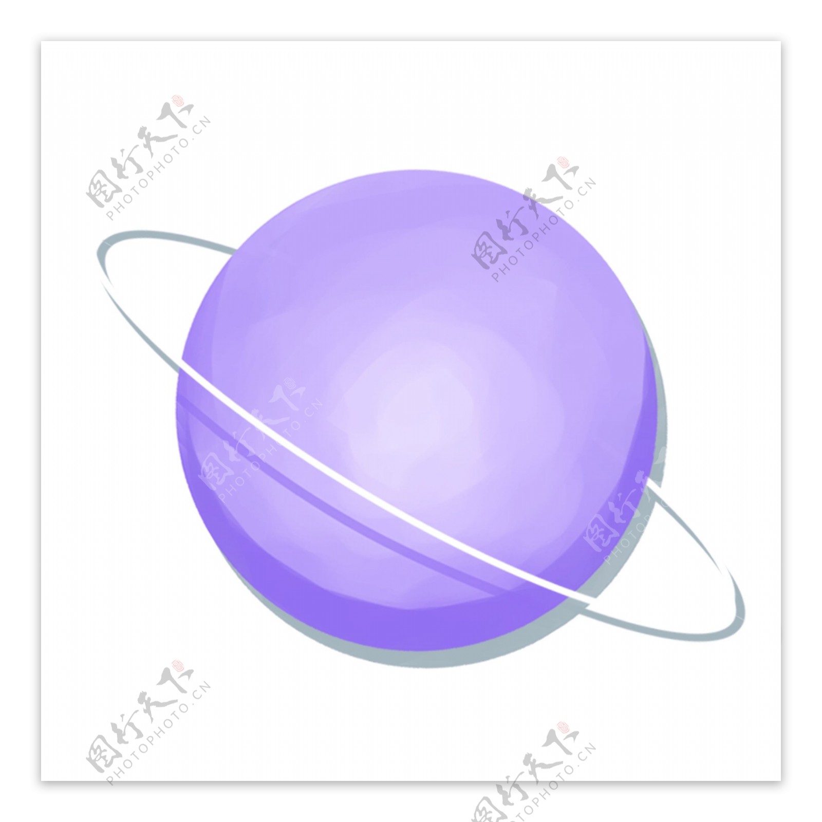 唯美紫色星空星球png元素