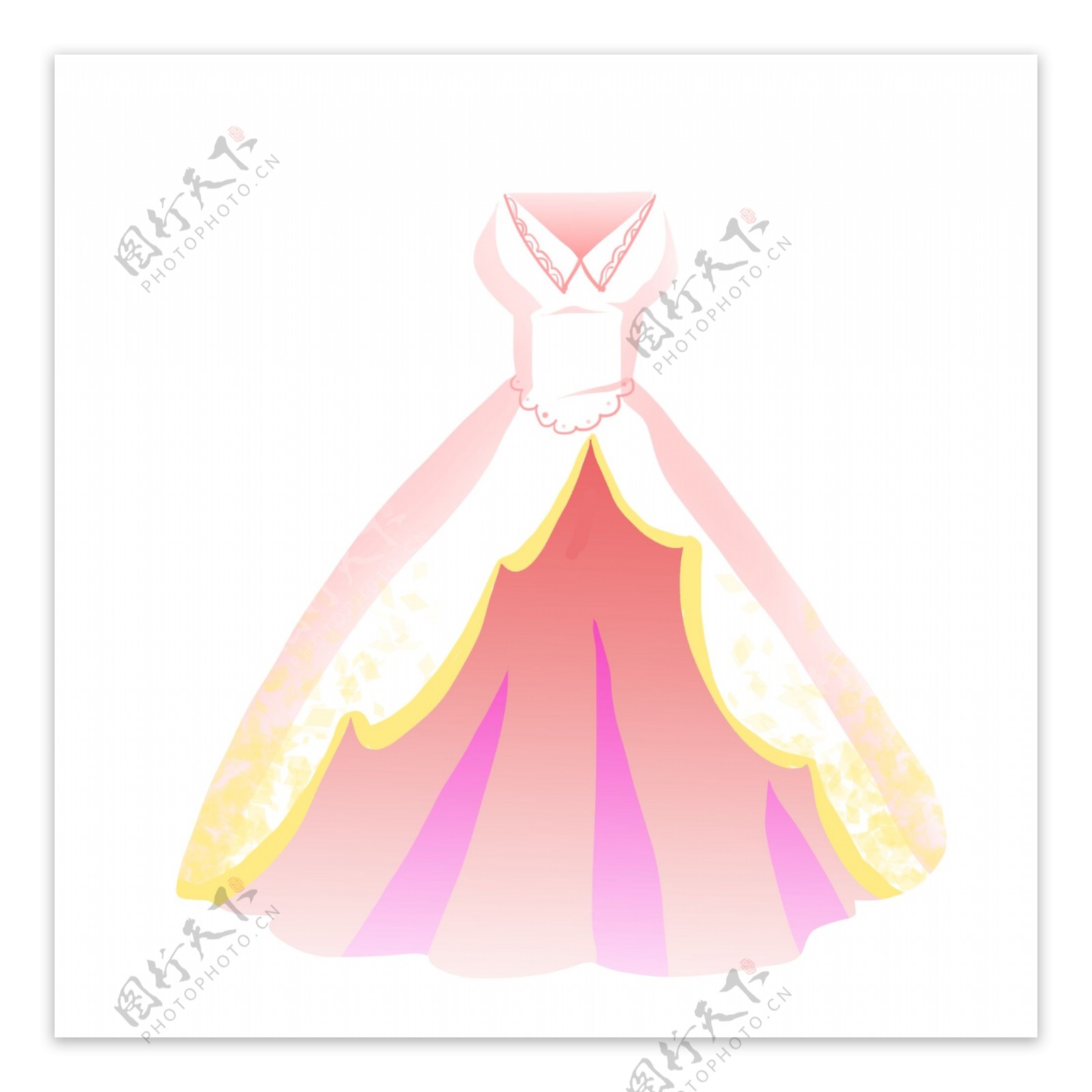 粉白色婚纱装饰