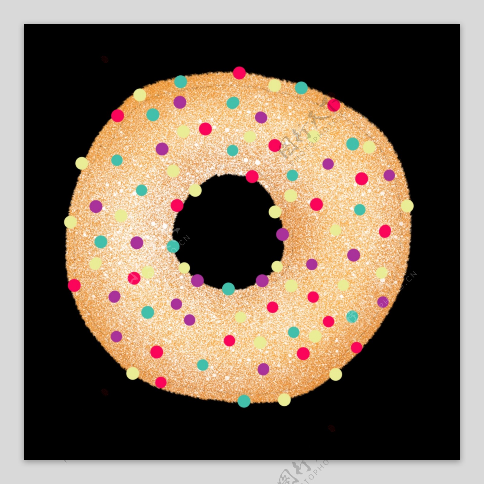 彩色圆点甜甜圈