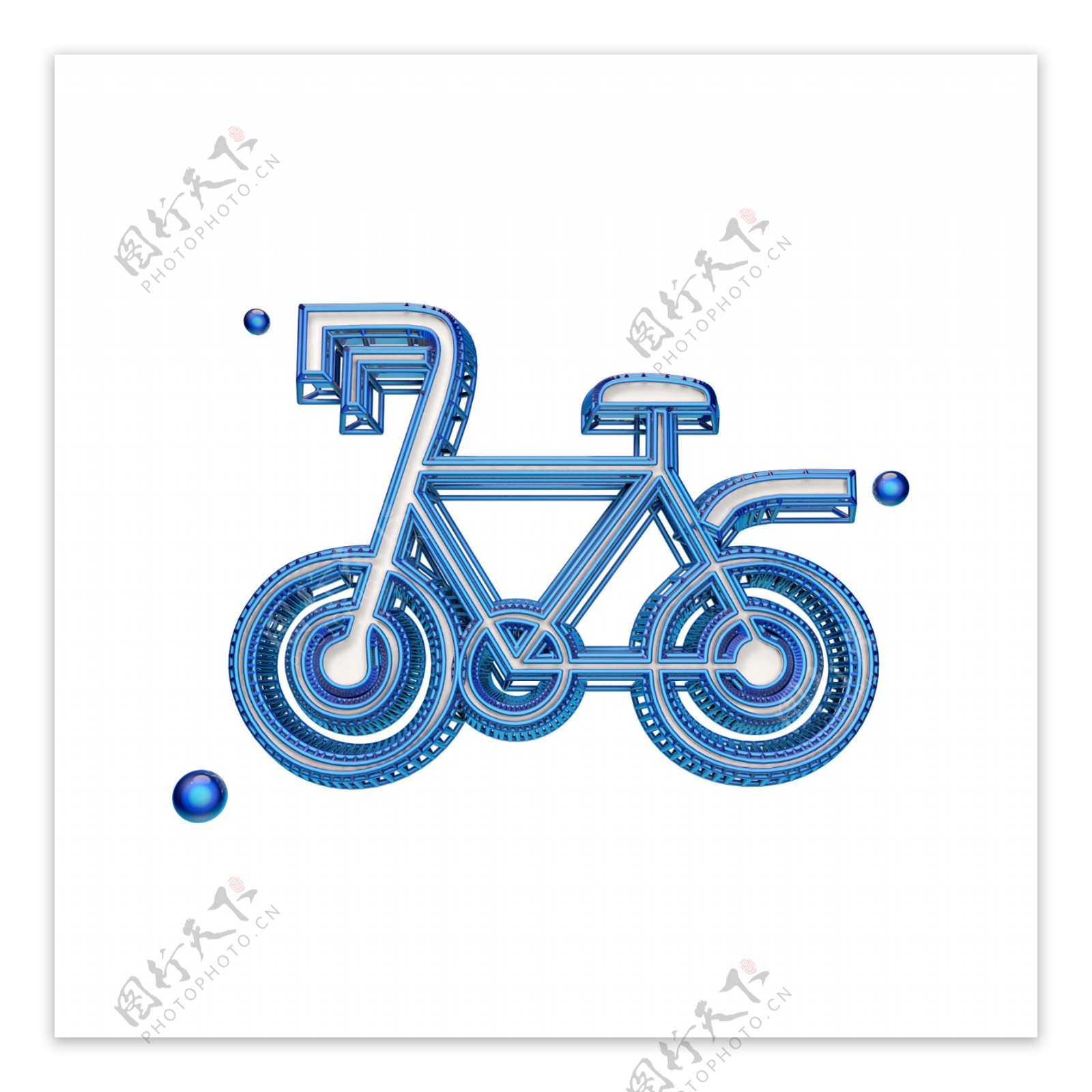 立体自行车图标