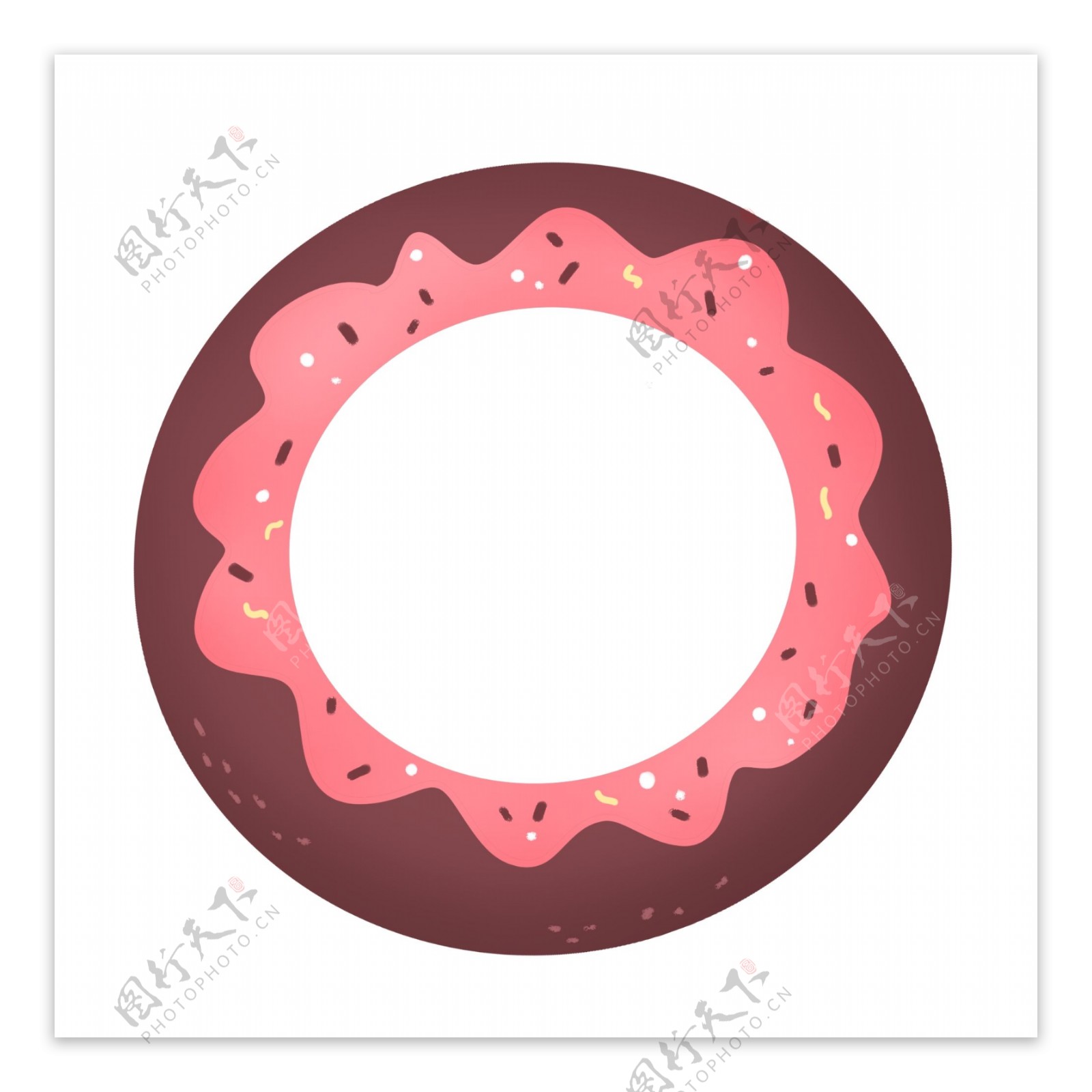 粉红色可爱六一儿童节巧克力甜甜圈