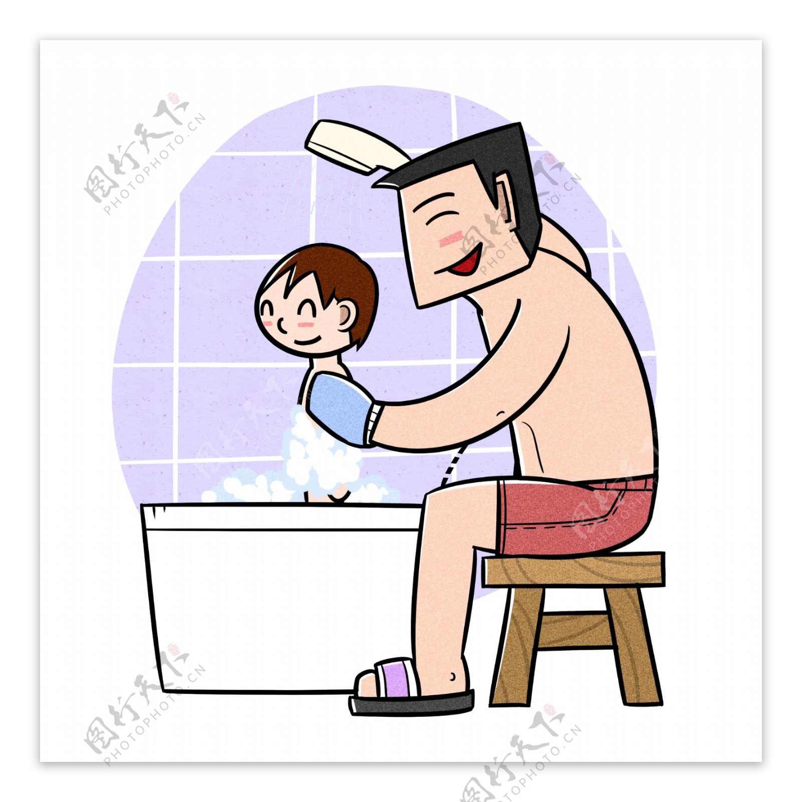 男孩淋雨洗澡, 男孩, 淋雨, 洗護素材圖案，PSD和PNG圖片免費下載