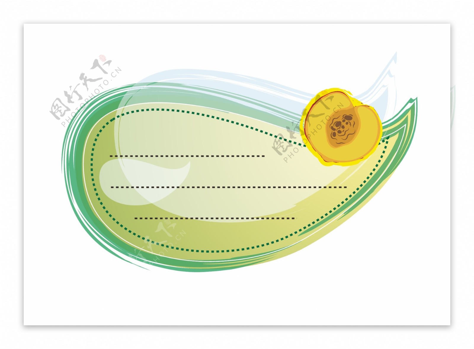矢量水果文本框图文框