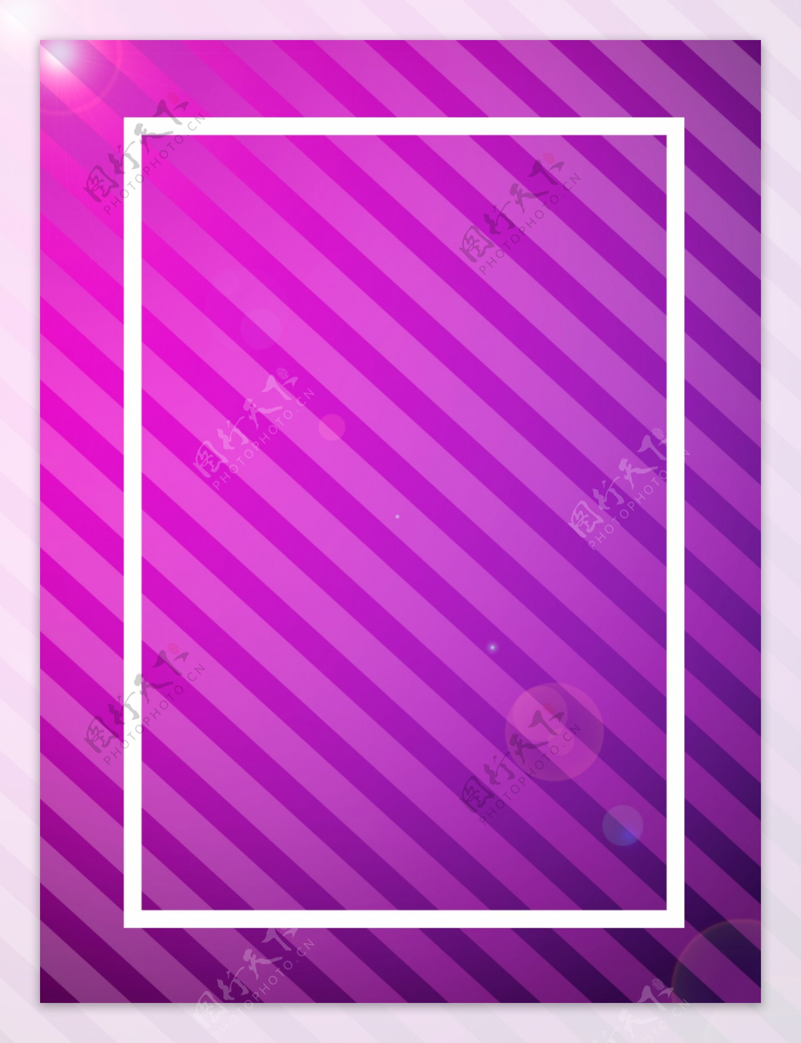 手绘条框背景线条渐变色紫色大气边框背景