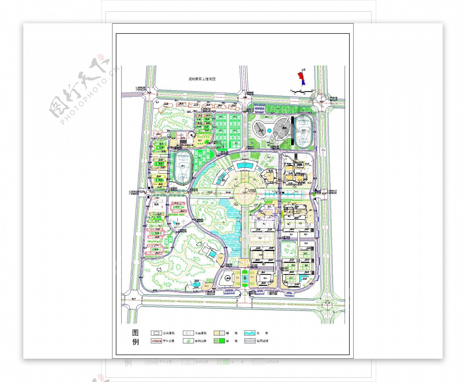 CAD校园规划图