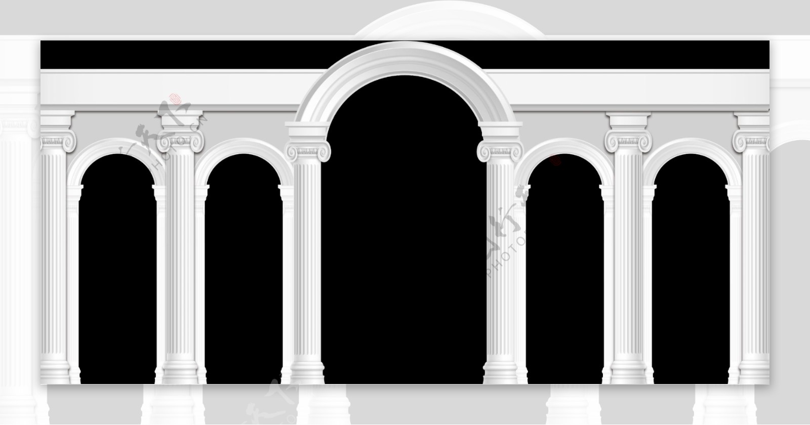罗马柱拱门素材
