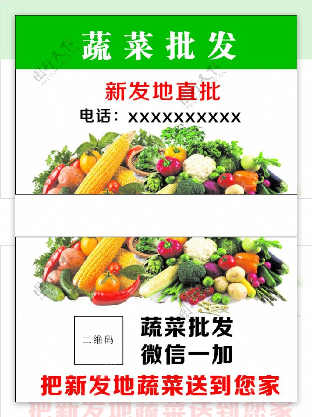 蔬菜批发水果蔬菜名片