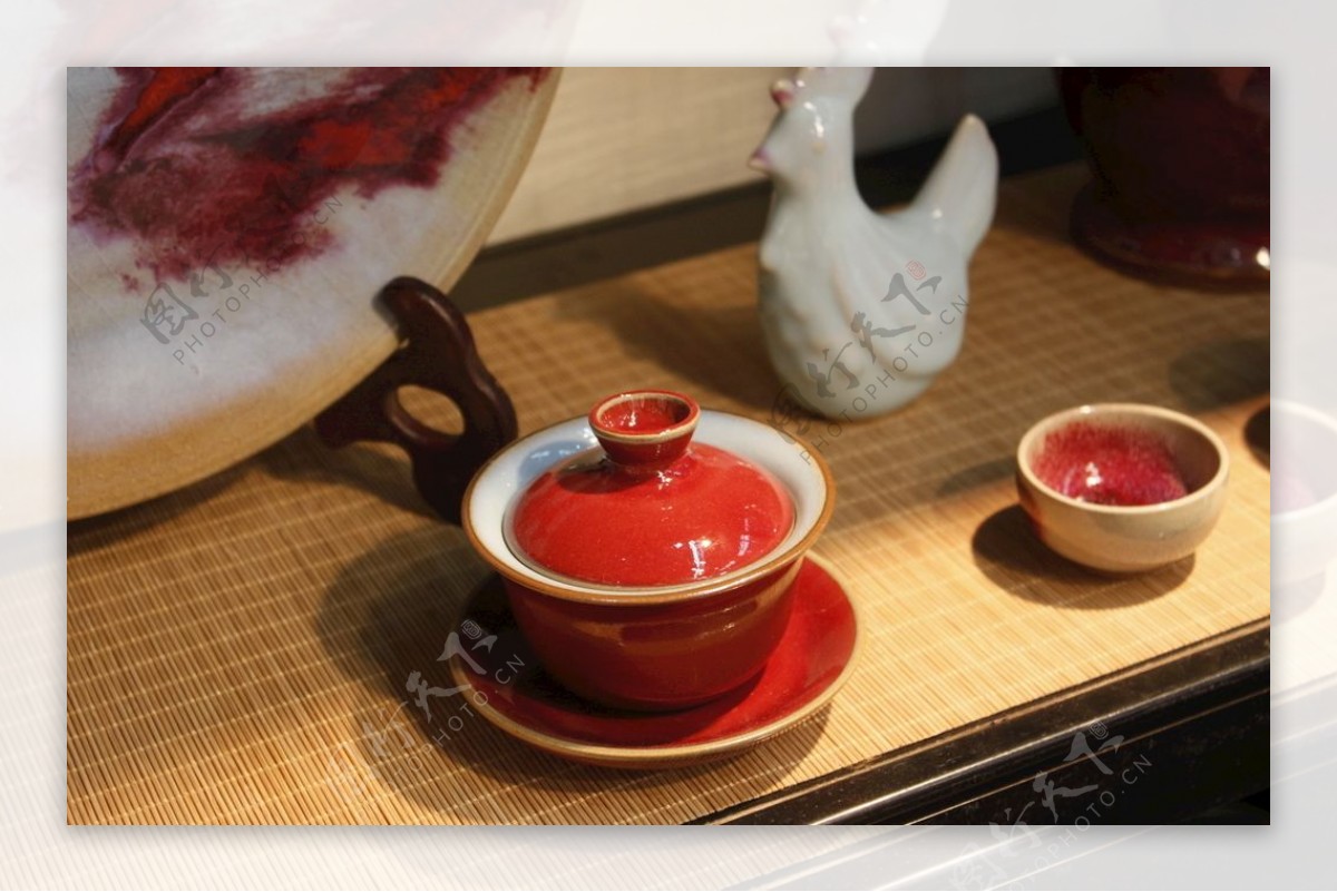 钧窑陶瓷茶杯