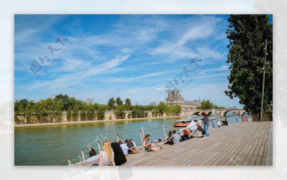法国塞纳河唯美风景