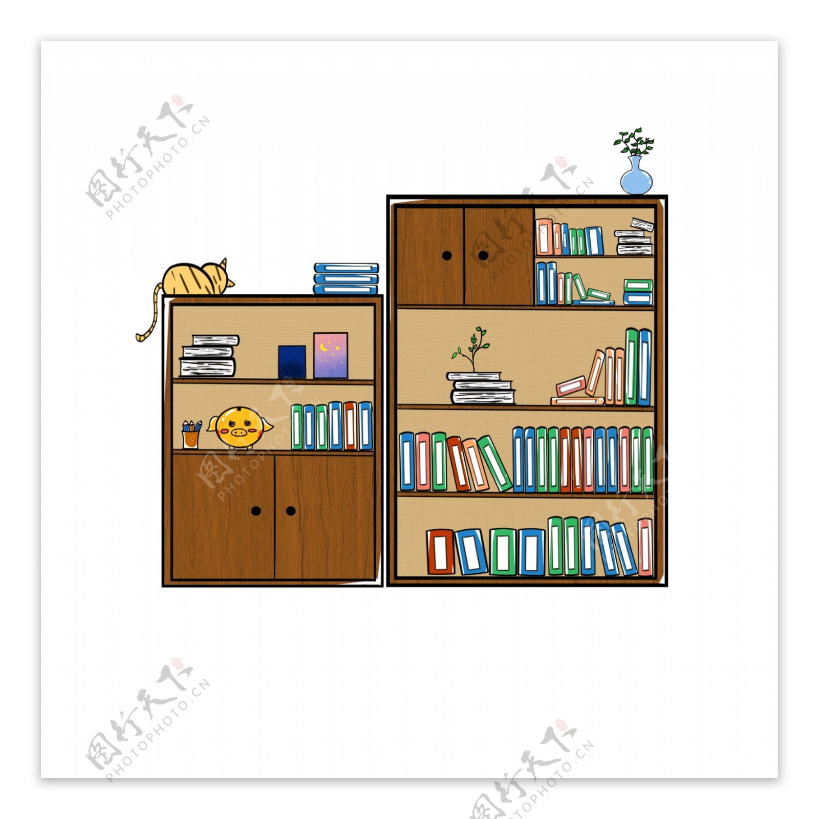 温馨木质家具木质书架