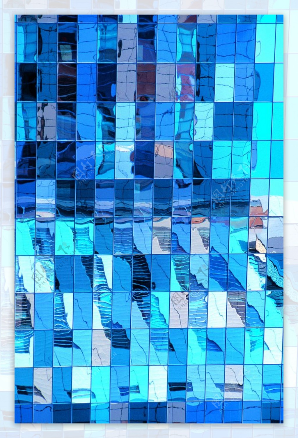 抽象派多彩抽象蓝色镜面纹理