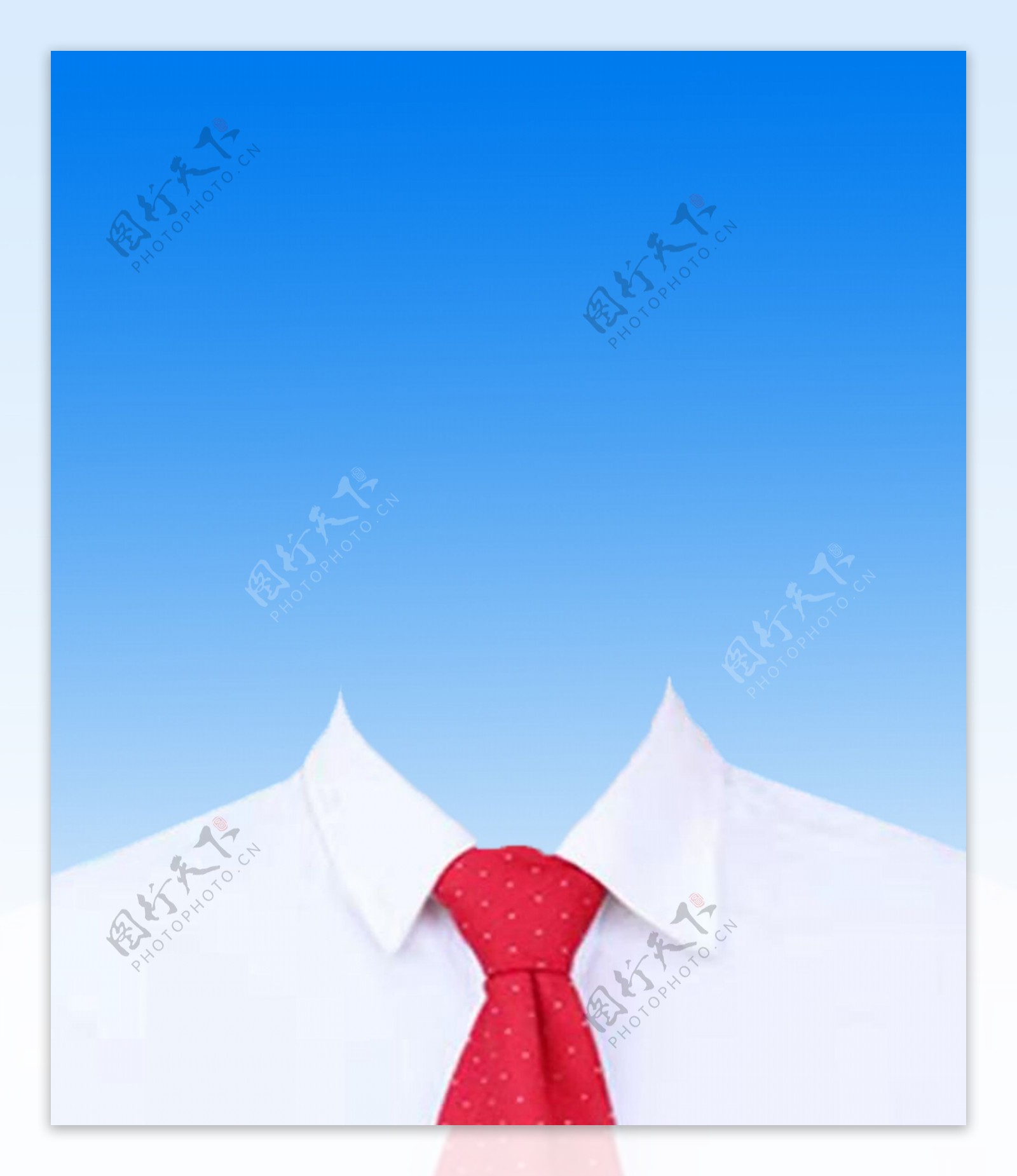 证件衬衫红领带衬衫女衬