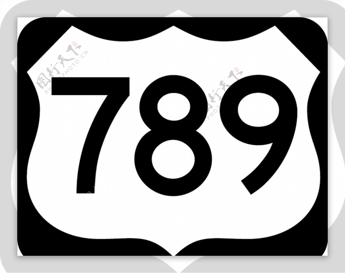 外国交通图标美国789公路