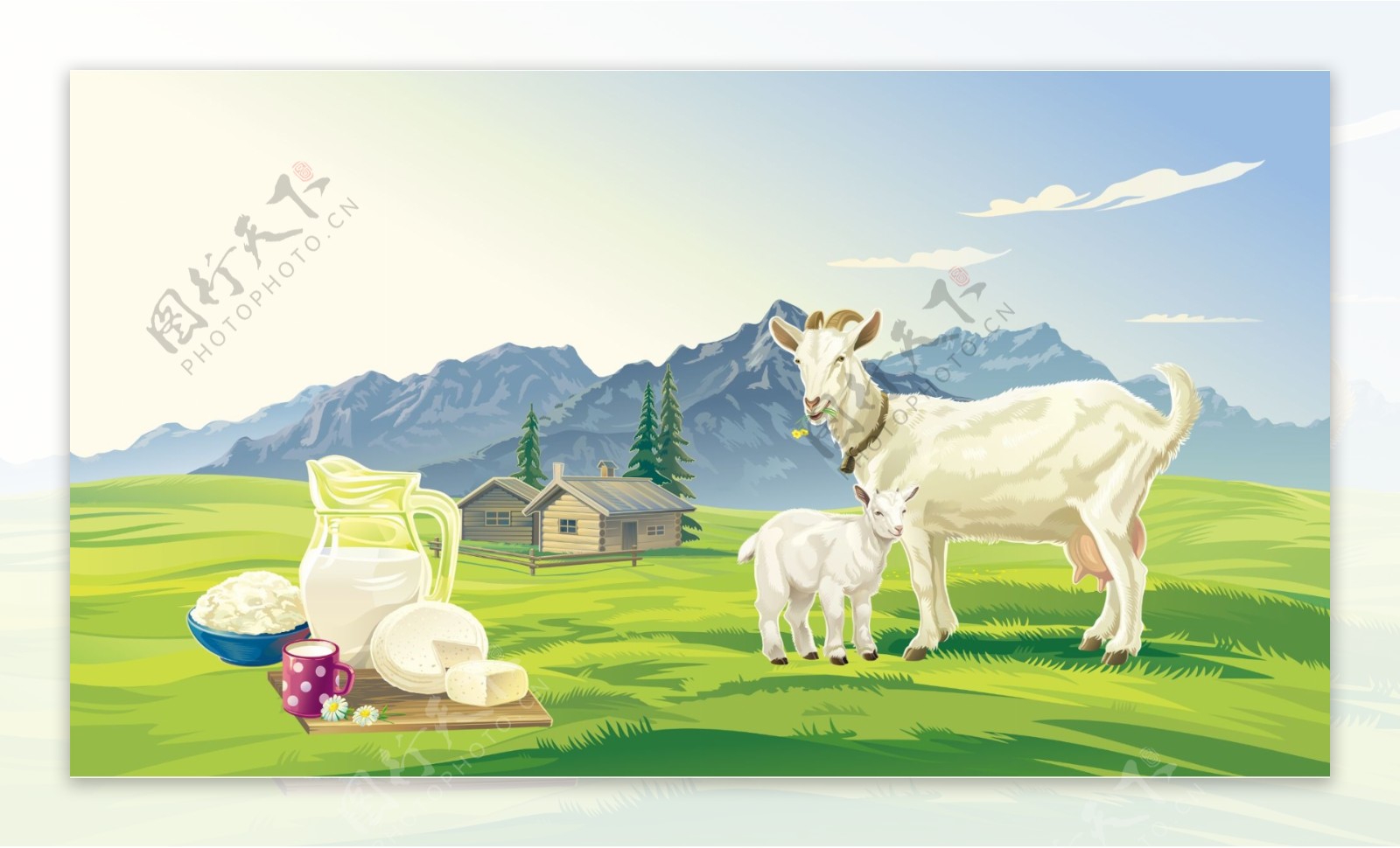 农牧场草原山羊鲜奶制产品