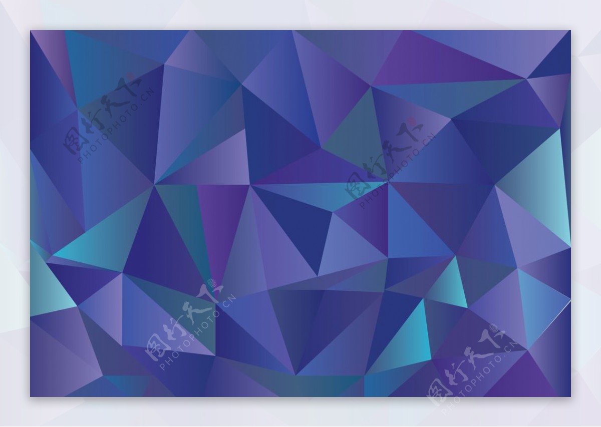 紫色低多边形背景图