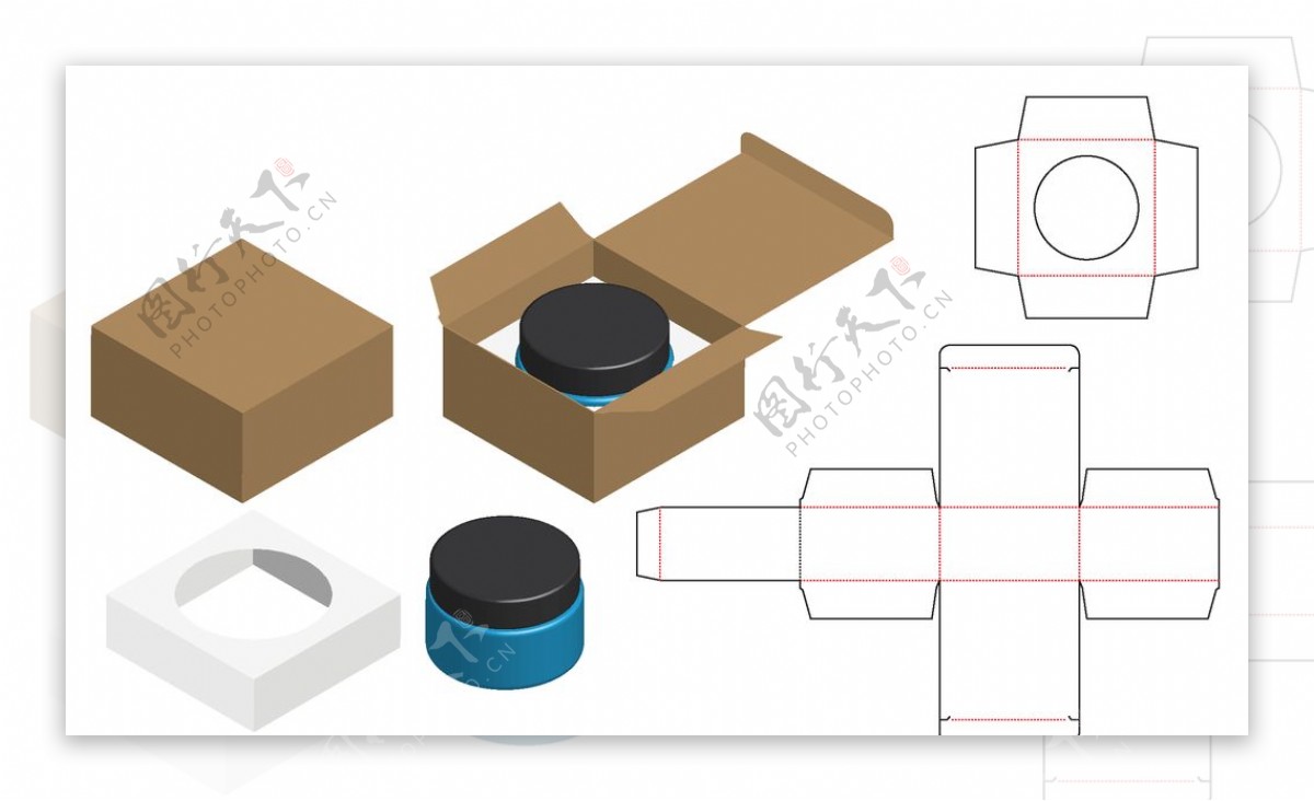 纸质包装盒刀模设计图