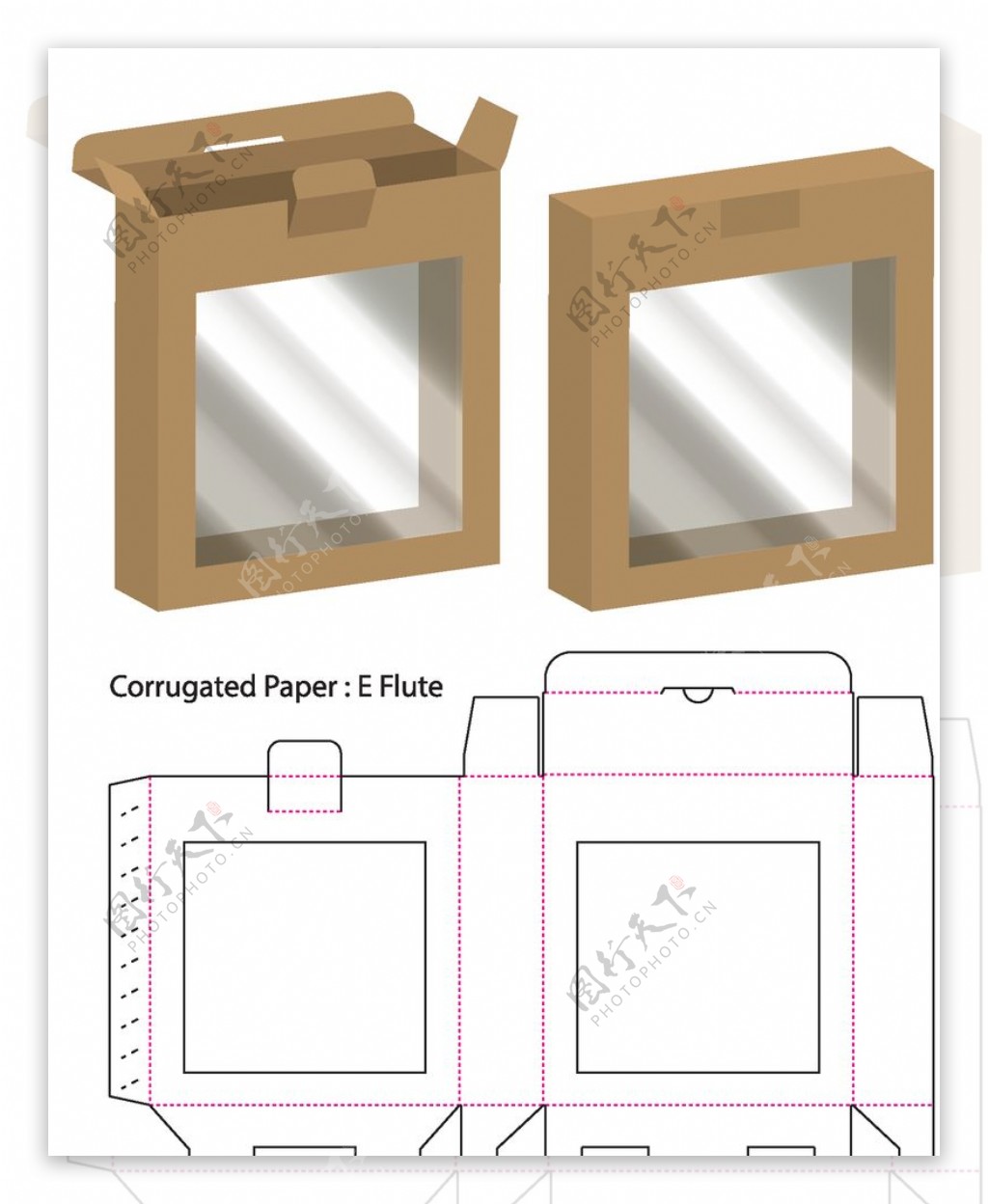 纸质包装盒刀模设计图