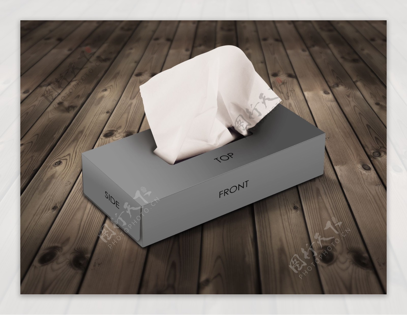 餐巾纸盒包装效果图样机