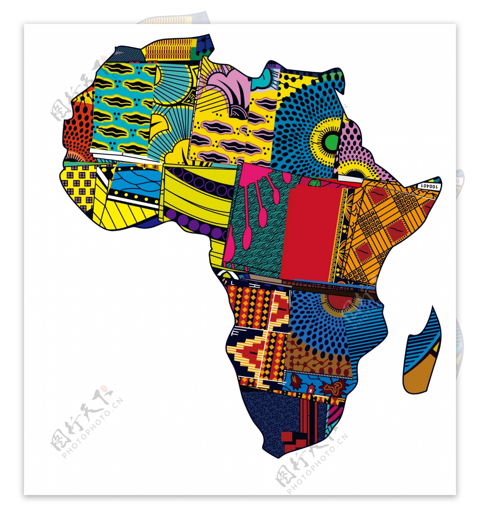 矢量非洲地图