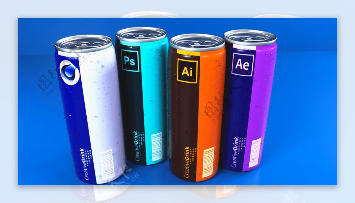 C4D设计渲染品牌饮料易拉罐