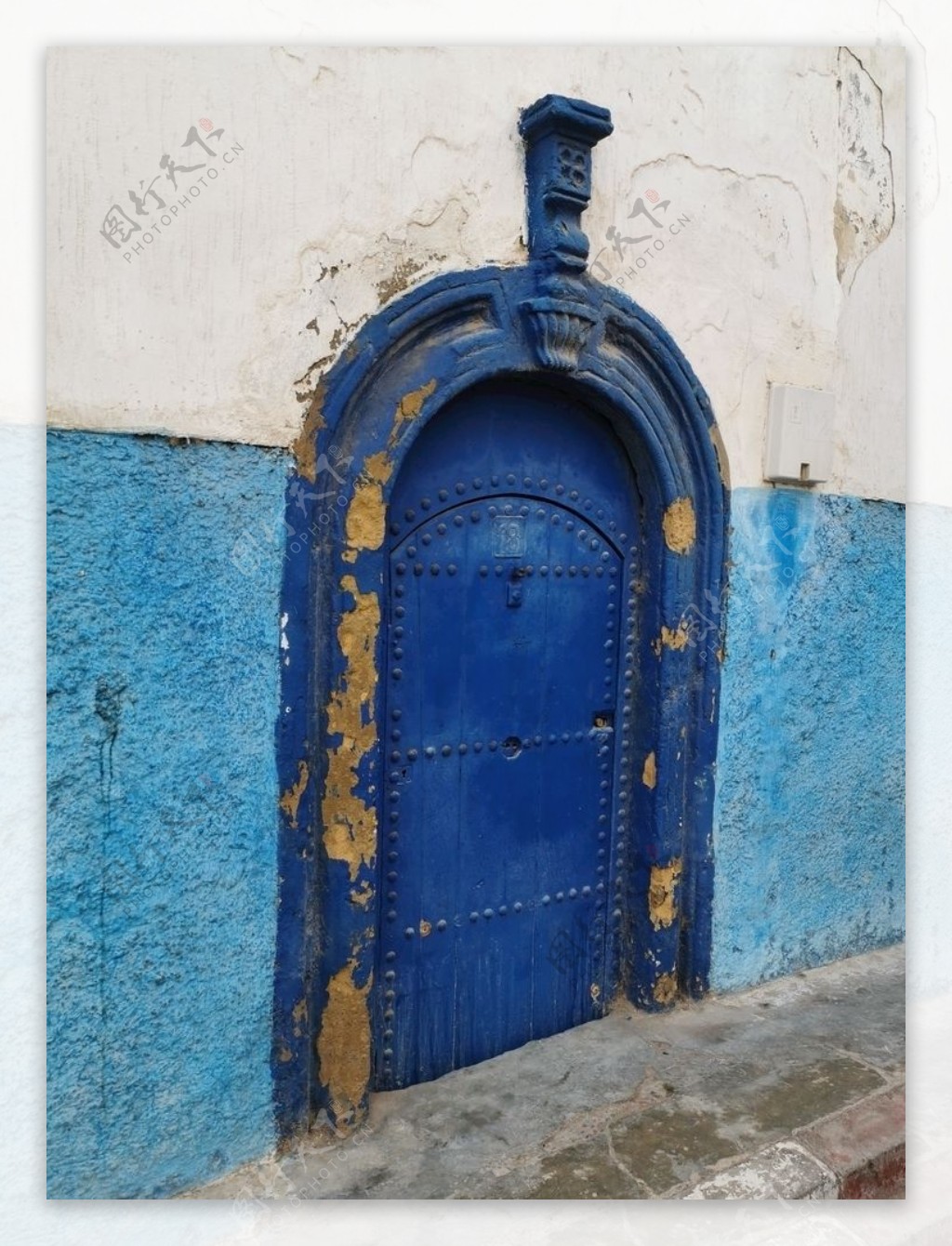 门摩洛哥蓝色古代