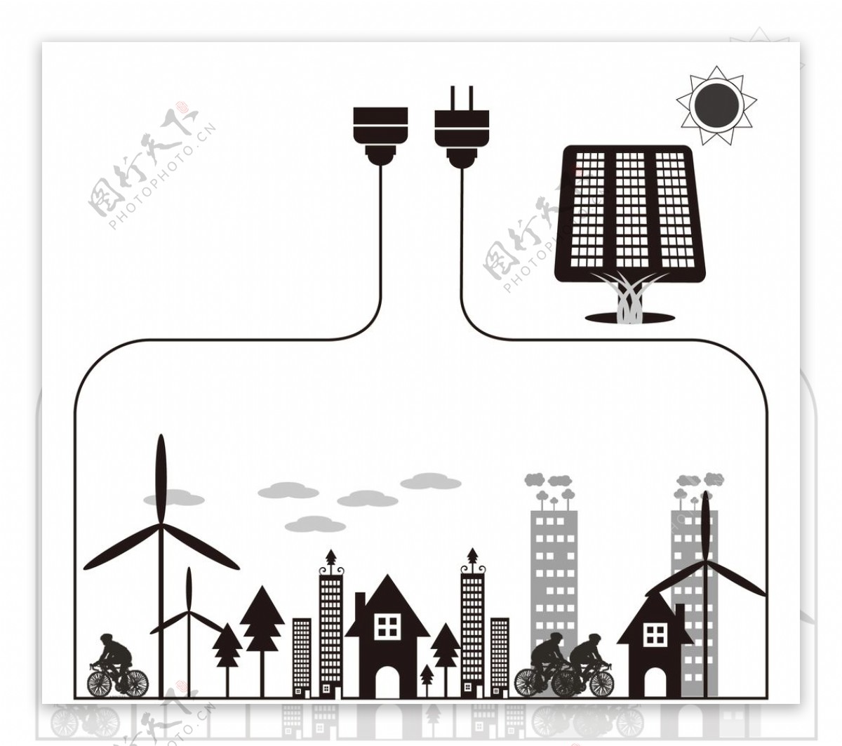 能源卡通海报