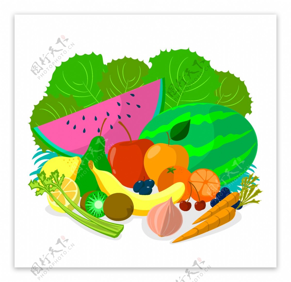矢量水果蔬菜食品素材