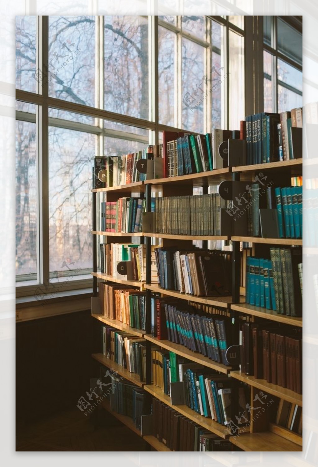 图书馆的书架