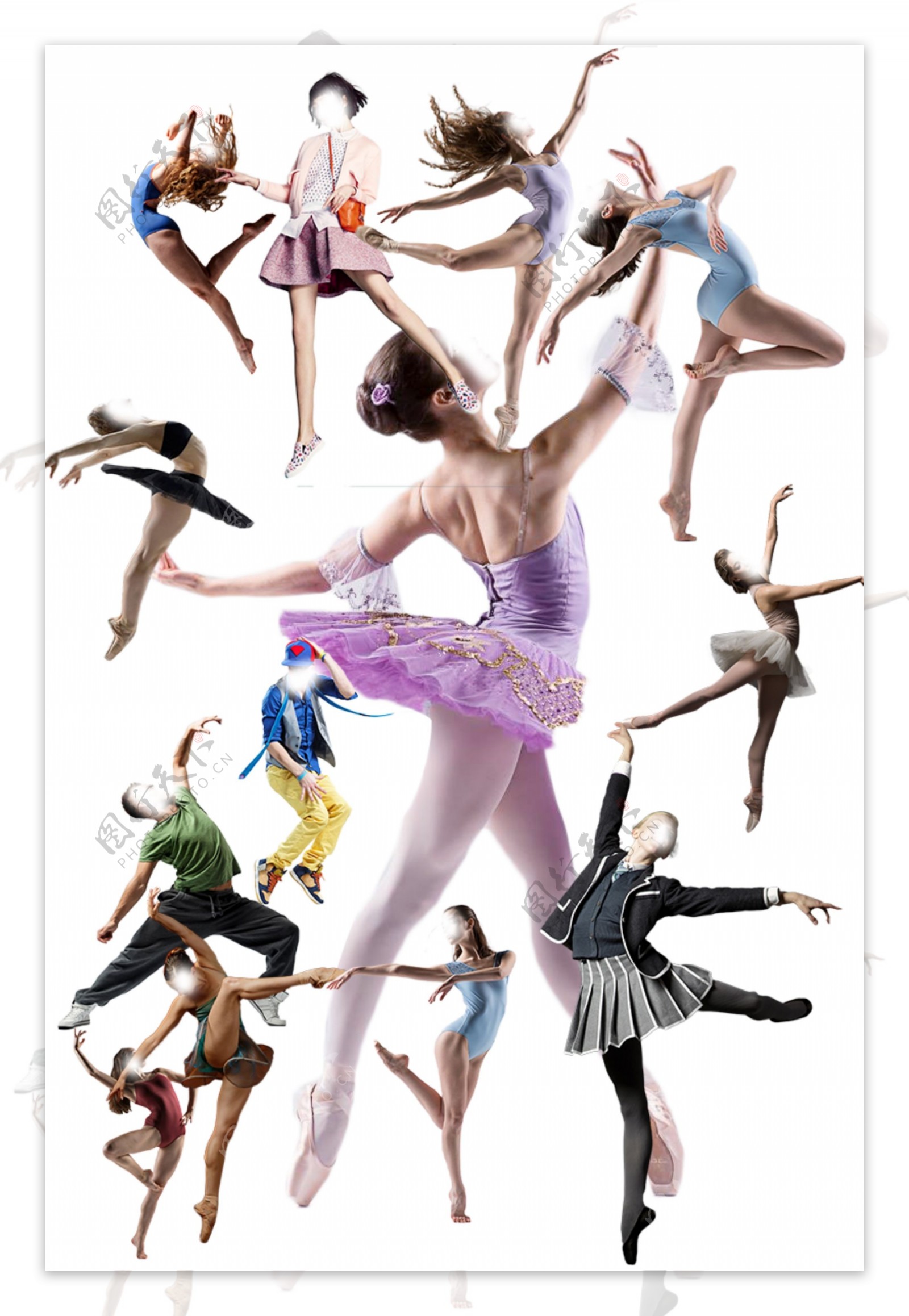 舞蹈人物抠图芭蕾舞拉丁舞