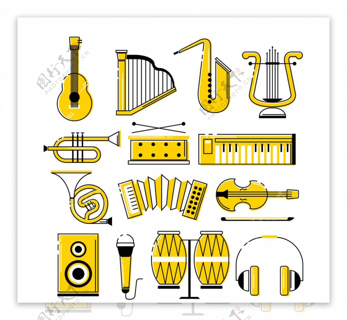 黄色乐器设计