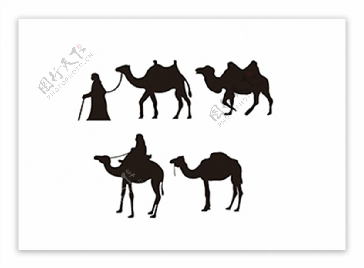 骆驼铃铛剪影矢量文件