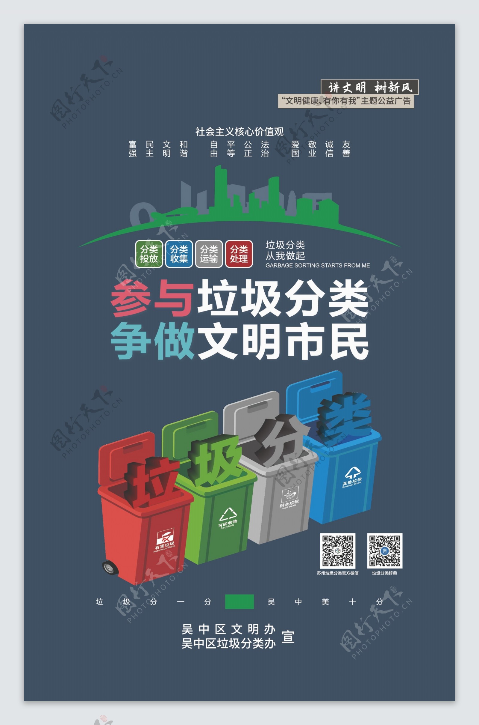 吴中区垃圾分类海报设计
