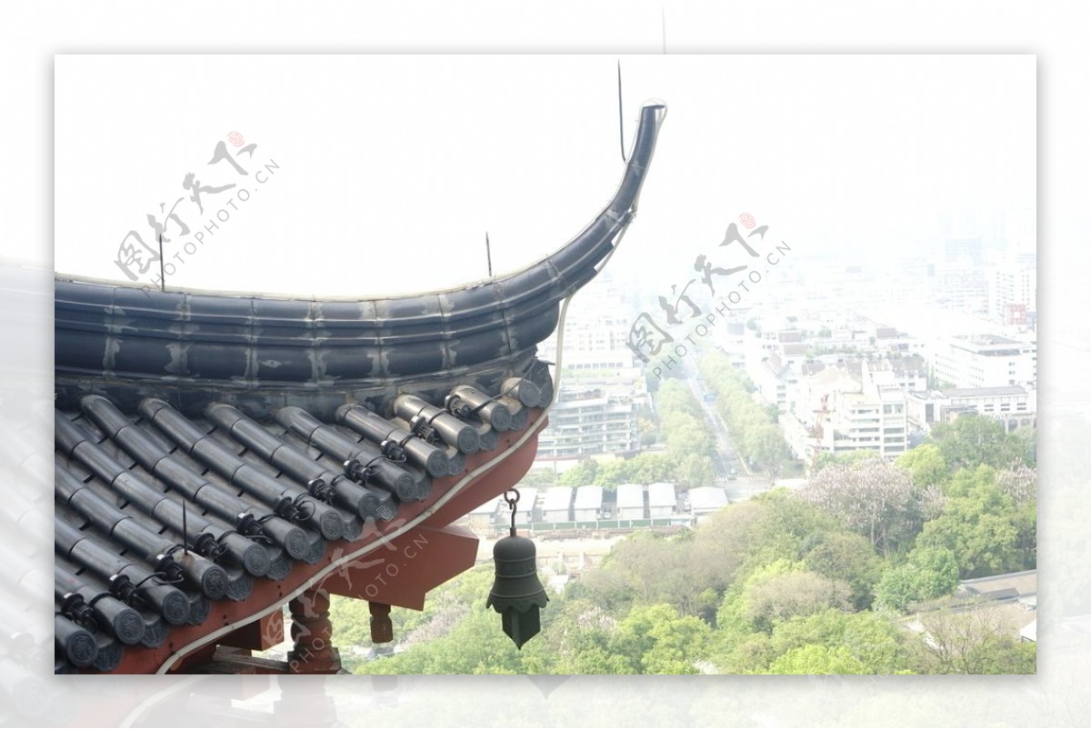 杭州城隍阁古建筑屋檐