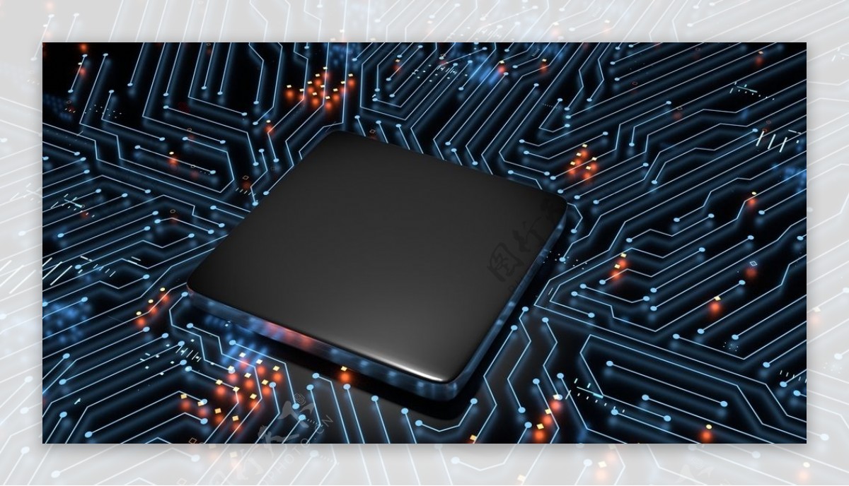 科技背景芯片电路板CPU