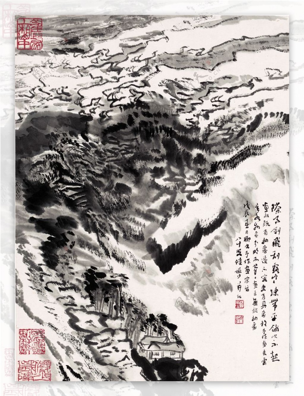 水墨传统国画山水