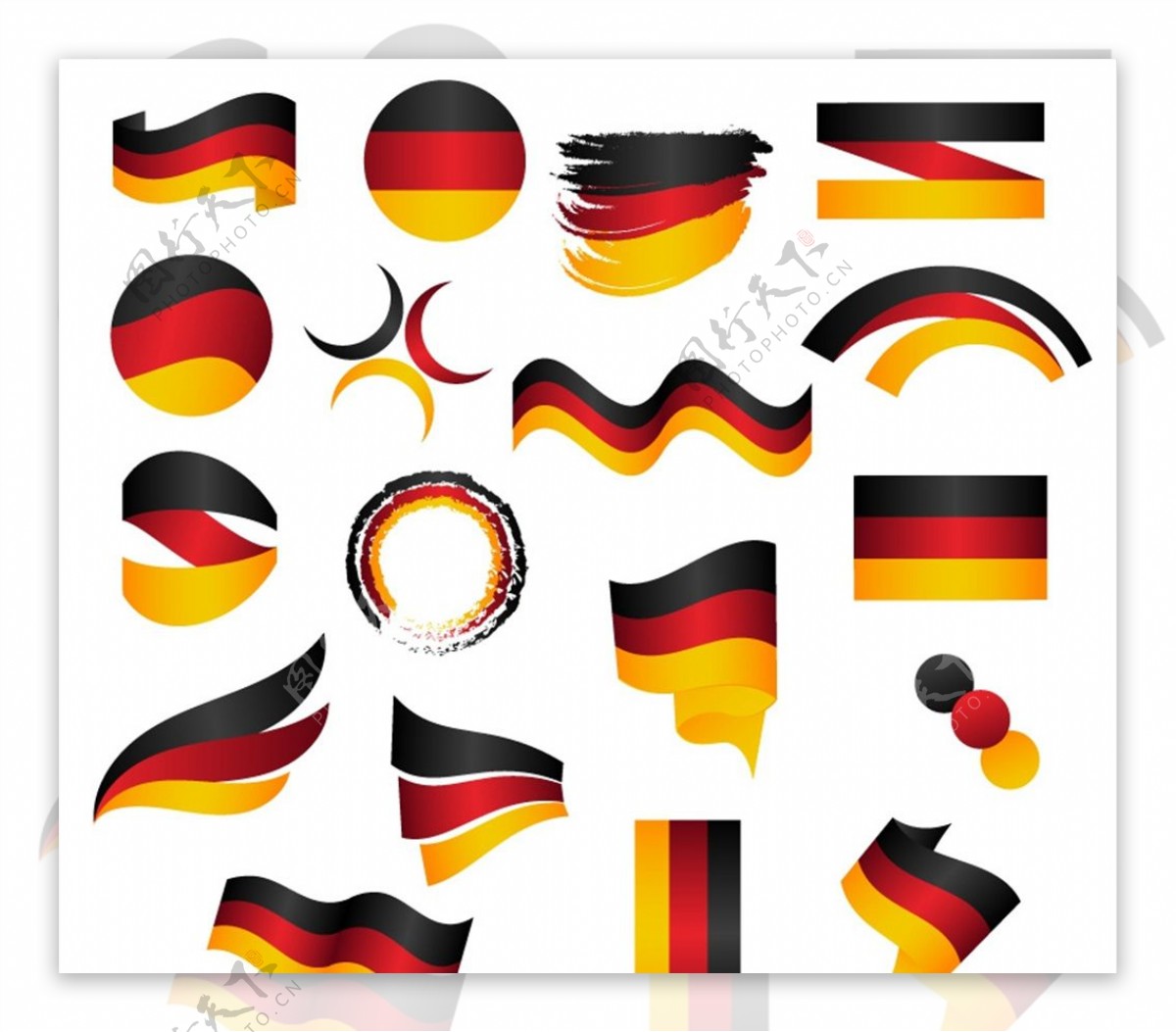 德国国旗贴纸